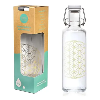 Phoenix Import Soulbottle skleněná láhev se symbolem Květ života / Lotos 600 ml Typ: Flower of L