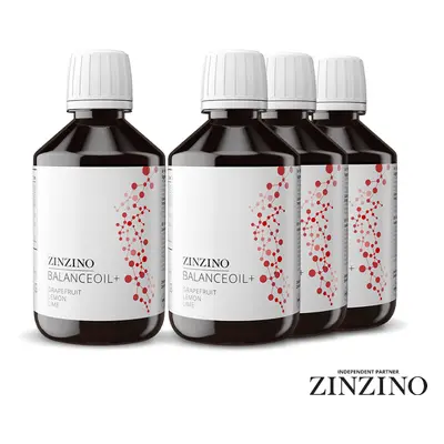 Zinzino Česko BALÍČEK - 4x Zinzino Balance olej 300ml Grapefruit, Citron, Limetka