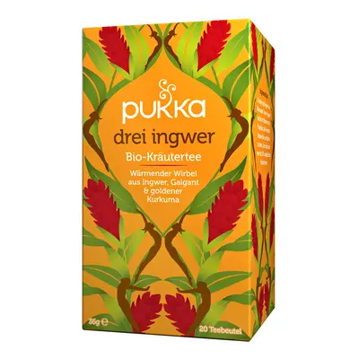 PUKKA Herbs Ajurvédský hřejivý Bio čaj Three Ginger s kurkumou 20 ks