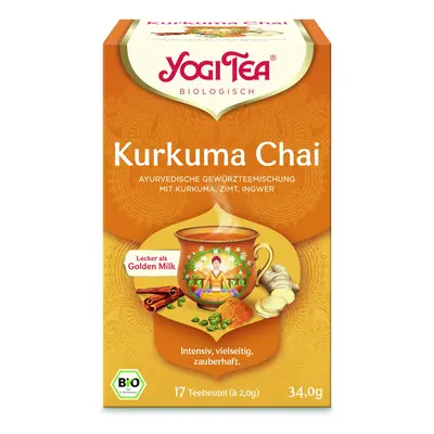 Yogi Tea Kurkuma Chai Turmeric Ajurvédský bylinný čaj porcovaný BIO 17 × 2 g