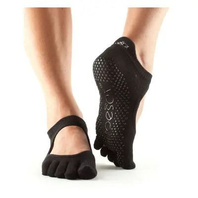 Toesox Fulltoe Bellarina Grip protiskluzové ponožky (černé) Velikost: S 36-38