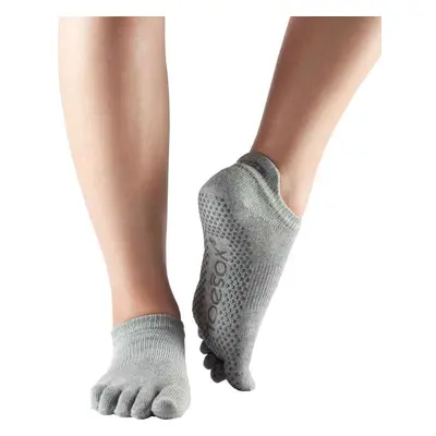 ToeSox Fulltoe Low Rise protiskluzové ponožky Heather Grey Velikost: M 39-42,5