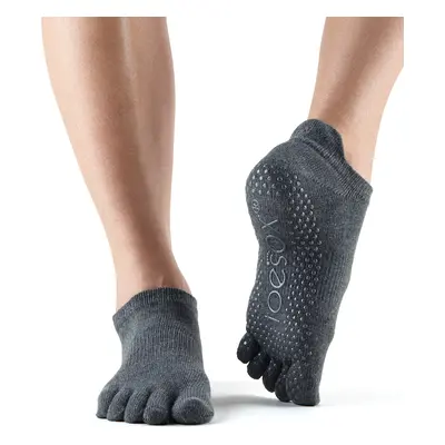 ToeSox Fulltoe Low Rise protiskluzové ponožky Charcoal Velikost: L 43-45