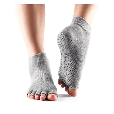 Toesox Halftoe Ankle Grip protiskluzové ponožky (Heather Grey) Velikost: M 39-42,5