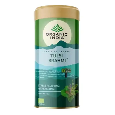 Organic India Tulsi Brahmi Bazalka sypaný čaj stres, vitalita 100 g