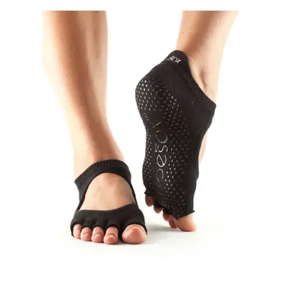 Toesox Halftoe Bellarina Grip protiskluzové ponožky (černé) Velikost: L 43-45