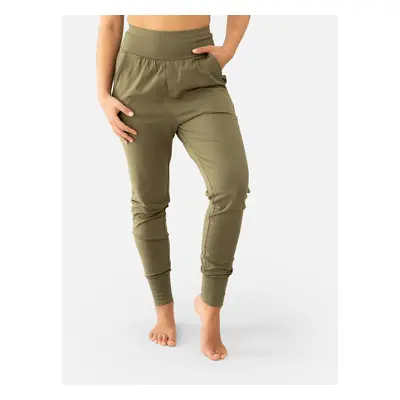 Lotuscrafts Organic Womens Yoga Pant Hari volné kalhoty pro ženy Barva: Burnt Olive, Velikost: L