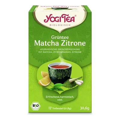 Yogi Tea Matcha Lemon ajurvédský zelený čaj s matcha 17 × 1,8g