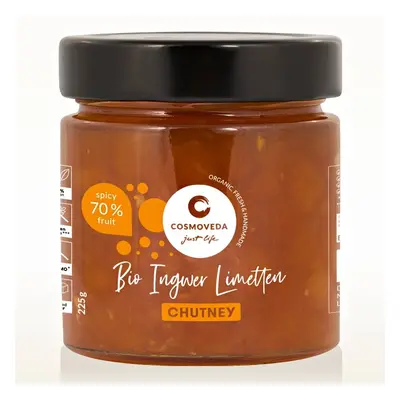 Cosmoveda Ginger-Lime Chutney čatní se zázvorem a limetkou 225 g, BIO