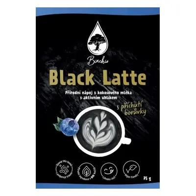 Binchio Black Latte - nápoj s aktivním uhlím 75g Příchuť: Blueberry