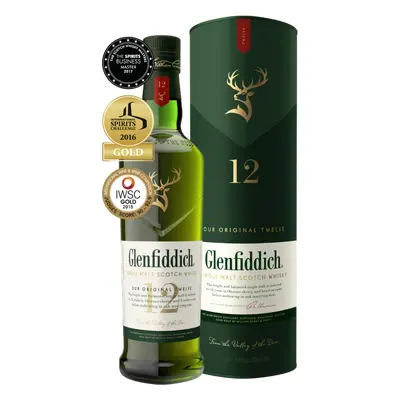 Glenfiddich 12YO 40% 0,7l (tuba)