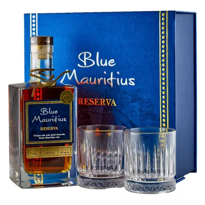 Blue Mauritius Reserva 40% 0.7L (dárkové balení s 2 sklenicemi)