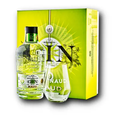 NAUD Gin 44% 0.7L (dárkové balení s 1 sklenicí)