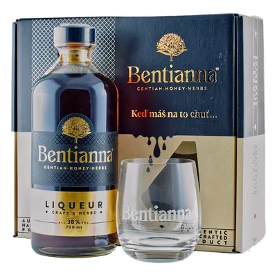 Bentianna Liqueur 38% 0,7L (dárkové balení s 1 sklenici)