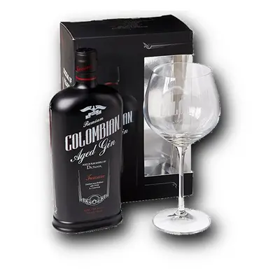 Dictador Premium Colombiana Treasure Black 43% 0,7l (darčekové balenie s pohárom)