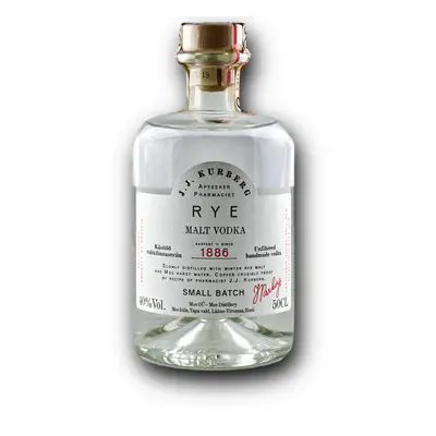 J. J. Kurberg Rye Malt Vodka 40% 0,5L (holá láhev)