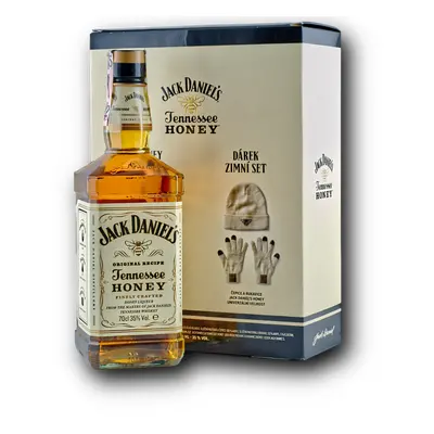 Jack Daniel's Tennessee Honey 35% 0.7L (dárkové balení s čepicí a rukavicemi)