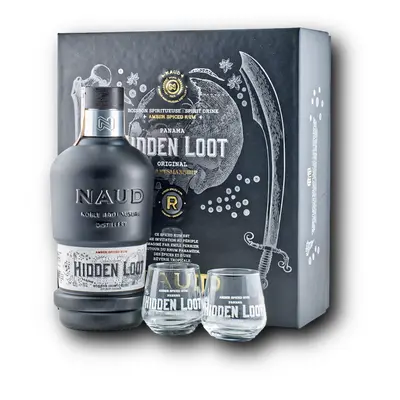 NAUD Hidden Loot Original 40% 0.7L (dárkové balení s 2 skleničkami)