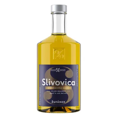 Žufánek Slivovica z dubového sudu 45% 0,5l (holá láhev)