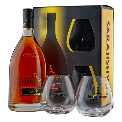 Sarajishvili VSOP 40% 0,7L (dárkové balení s 2 skleničkami)