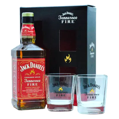 Jack Daniel´s Fire 35% 0,7L (dárkové balení s 2 skleničkami)