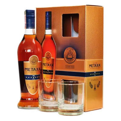 Metaxa 7 * 40% 0,7L (dárkové balení 2 skleničky)