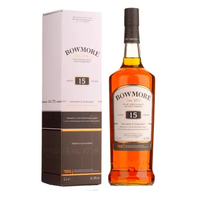 Bowmore 15YO Golden & Elegant 43% 1,0L (karton)