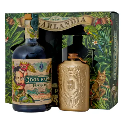 Don Papa Baroko 40% 0,7L (dárkové balení s ploskačkou)