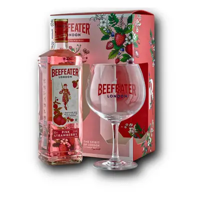 Beefeater Pink Strawberry 37,5% 0,7L (dárkové balení s 1 sklenicí)