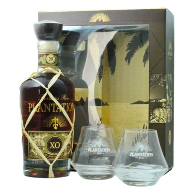 Plantation XO 20th Anniversary 40% 0,7L (dárkové balení s 2 skleničkami)