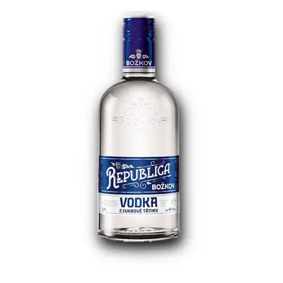 Božkov REPUBLICA Vodka z cukrovej trstiny 40% 0,7L (holá láhev)