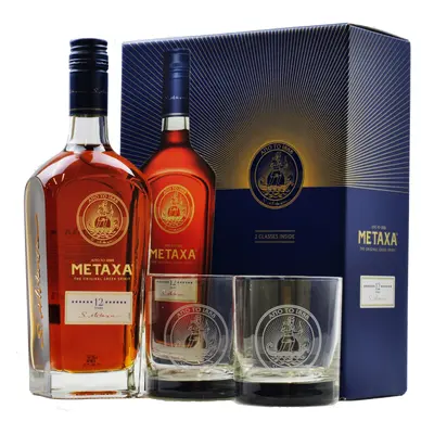 Metaxa 12* 40% 0,7L (dárkové balení s 2 skleničkami)