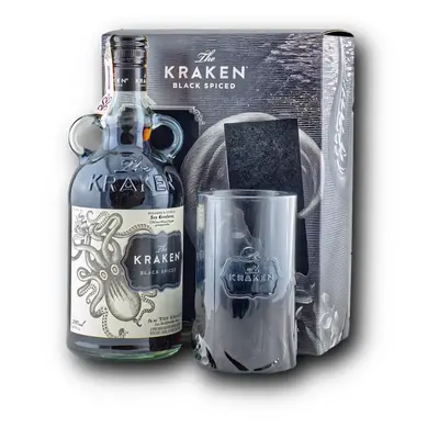 The Kraken Black Spiced 40% 0.7L (dárkové balení s 1 skleničkou)