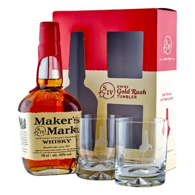 Maker's Mark 45% 0.7L (dárkové balení s 2 skleničkami)