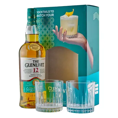 The Glenlivet 12YO 40% 0,7L (dárkové balení s 2 skleničkami)