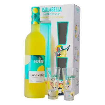 Isolabella Limoncello 30% 0,7L (dárkové balení s 2 skleničkami)