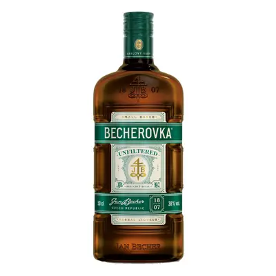 Becherovka UNFILTERED Likér 38% 0,5L (holá láhev)