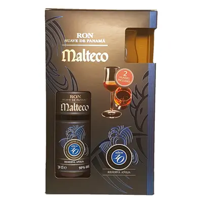 Malteco 10YO 40% 0.7L (dárkové balení s 2 skleničkami)