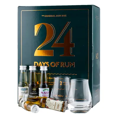 24 Days of Rum 2022 Rumový kalendář 43,7% 0,48L (dárekové balení kalendář 2 sklenice)