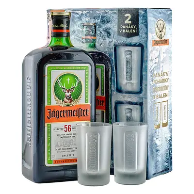 Jägermeister 35% 0,7l (dárkové balení s 2 skleničkami)