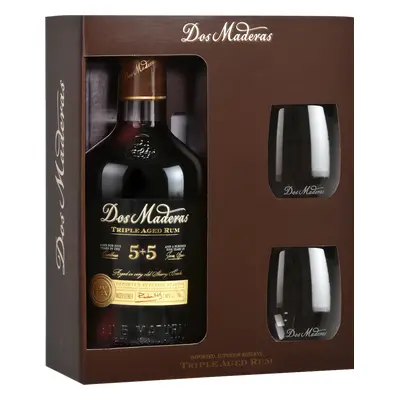 Dos Maderas 5YO+5YO 40% 0,7l (dárkové balení s 2 skleničkami)