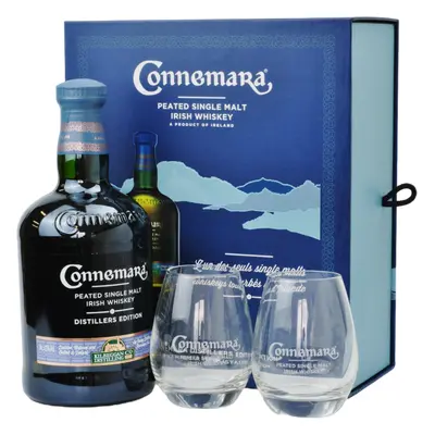 Connemara Distillers Edition + 2 sklenice 43% 0,7L (dárkové balení s 2 skleničkami)