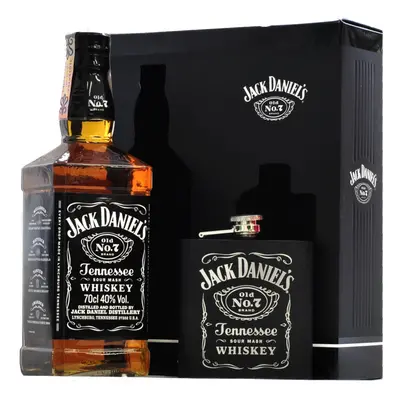 Jack Daniel´s 40% 0,7L (dárkové balení s ploskačkou)