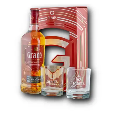 Grant's Tripple Wood 40% 0.7L (dárkové balení s 2 sklenicemi)