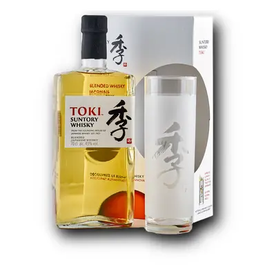 Suntory Toki 43% 0.7L (dárkové balení s 1 sklenicí)