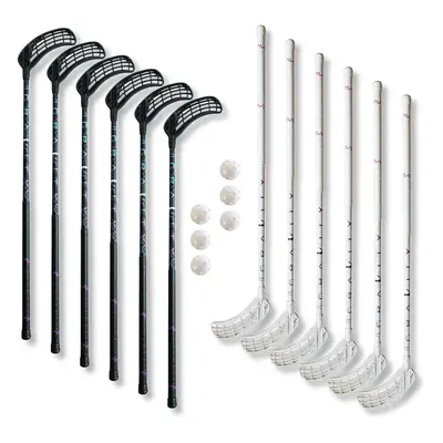 Eurostick Gravity B/W IFF Set (12 hokejek) 10x levá / 2x pravá