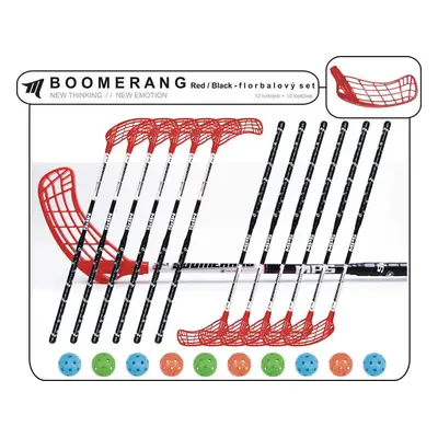 Set MPS Boomerang Red/Black (12 hokejek) 7x levá / 5x pravá