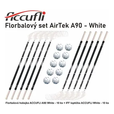 Set Accufli AirTek A90 White (10 hokejek) 90 cm (= 101 cm) 6x levá / 4x pravá