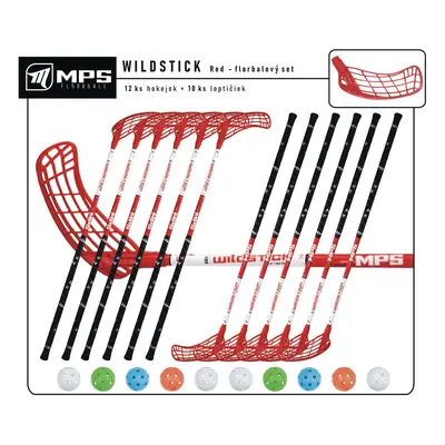 Set MPS Wildstick 28 Red (12 hokejek) 10x levá / 2x pravá