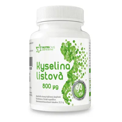 Kyselina listová (90 tablet) - Nutricius